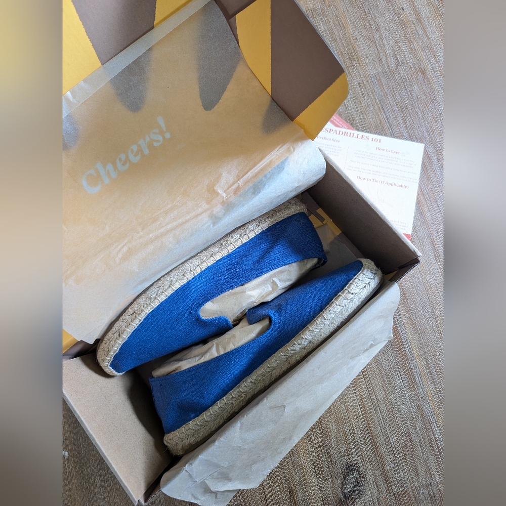 SOLUDOS The Smoking Original Espadrille Marlin Blue New In Box Size 8 - Picture 7 of 8